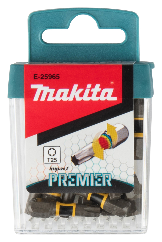 Torsion otsakud C-tüüp Impact PREMIER T25x25mm 15tk. – Makita