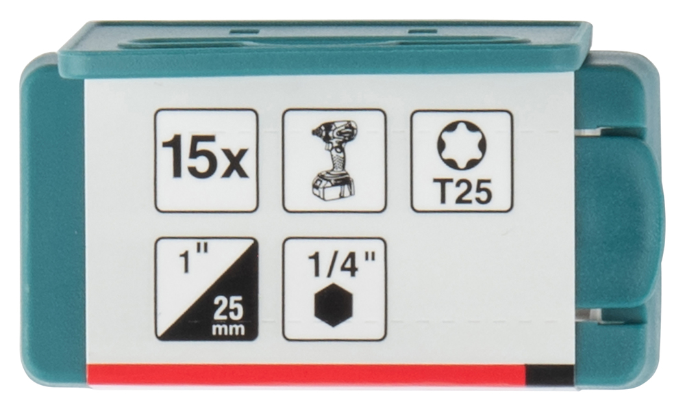 Torsion otsakud C-tüüp Impact PREMIER T25x25mm 15tk. – Makita