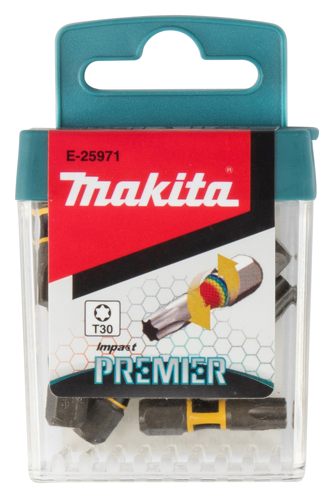 Torsion otsakud C-tüüp Impact PREMIER T30x25mm 15tk. – Makita