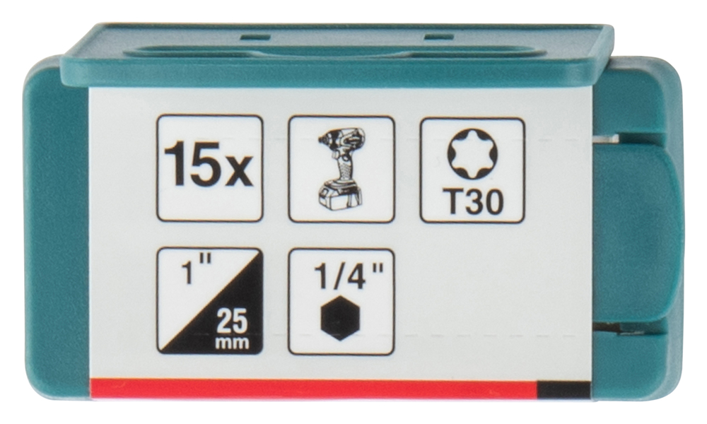 Torsion otsakud C-tüüp Impact PREMIER T30x25mm 15tk. – Makita