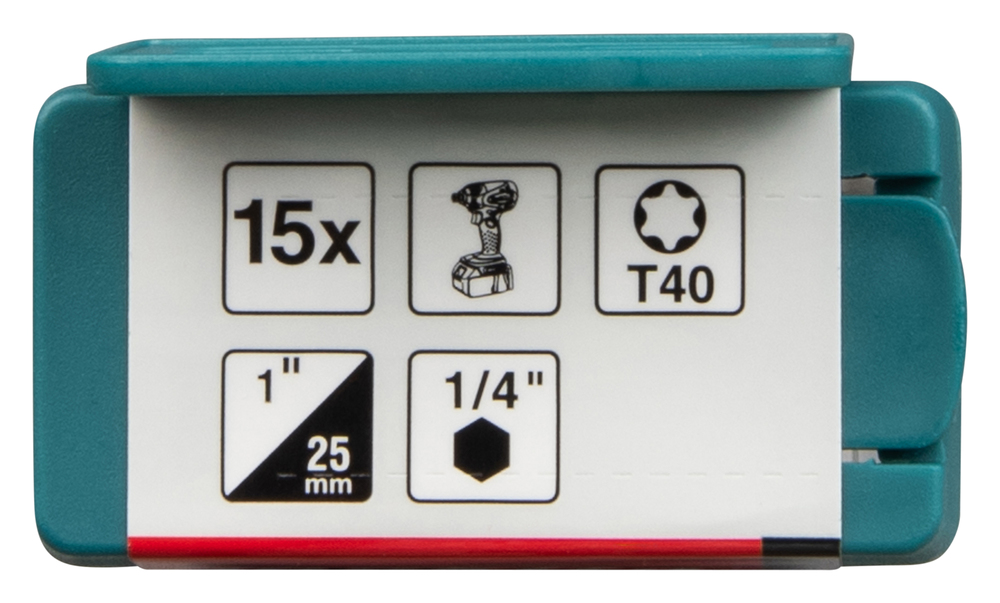 Torsion otsakud C-tüüp Impact PREMIER T40x25mm 15tk. – Makita