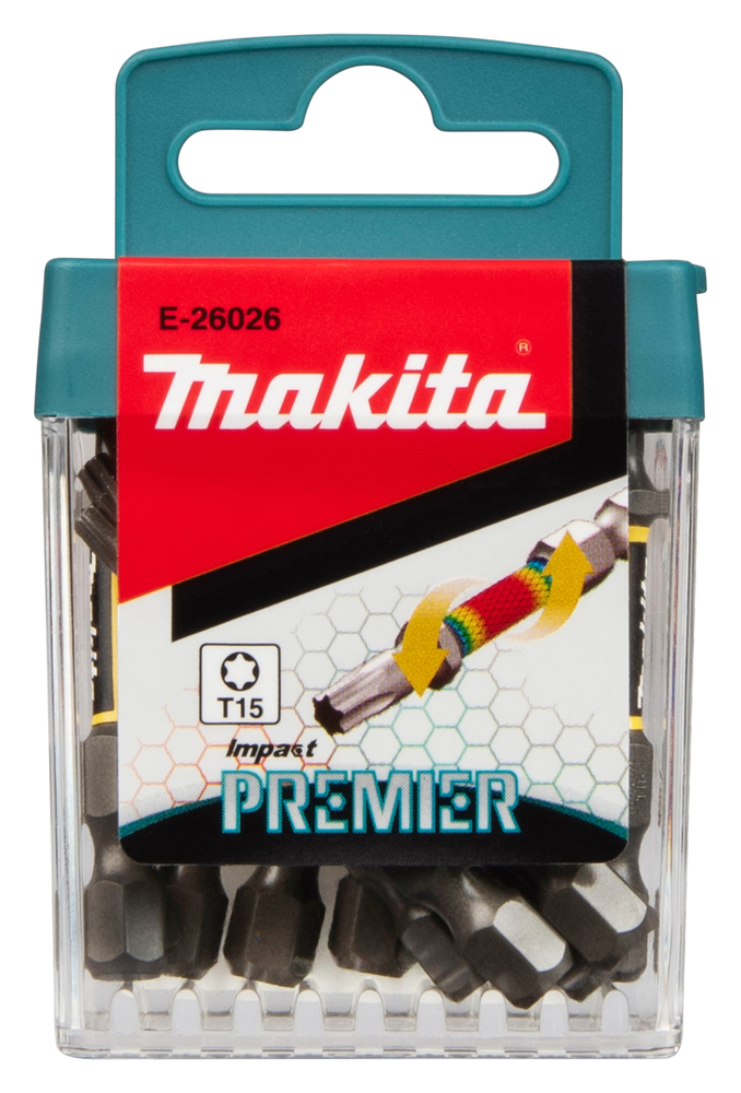 Torsion otsakud E-tüüp Impact PREMIER T15x50mm 10tk. – Makita