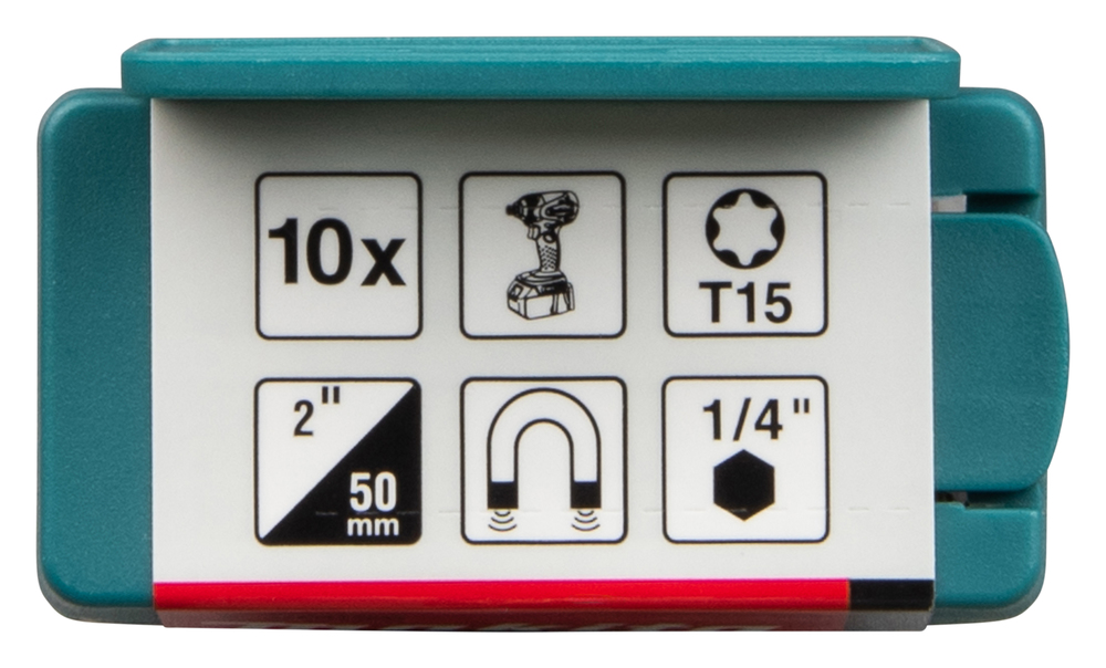 Torsion otsakud E-tüüp Impact PREMIER T15x50mm 10tk. – Makita