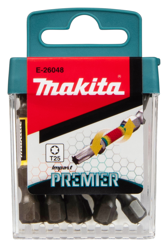 Torsion otsakud E-tüüp Impact PREMIER T25x50mm 10tk. – Makita