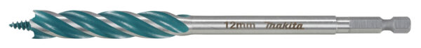 Puidupuur 4 lõikeservaga, 12x165mm, 1/4” HEX varrega – Makita
