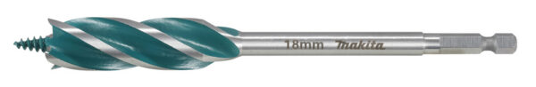 Puidupuur 4 lõikeservaga, 18x165mm, 1/4” HEX varrega – Makita