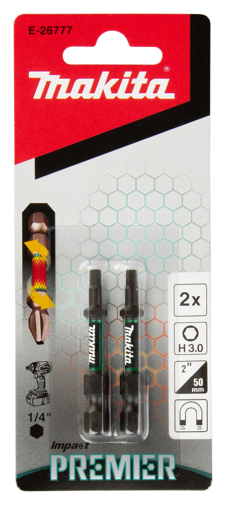 Torsion otsakud E-tüüp Impact PREMIER H3.0x50mm 2tk. – Makita