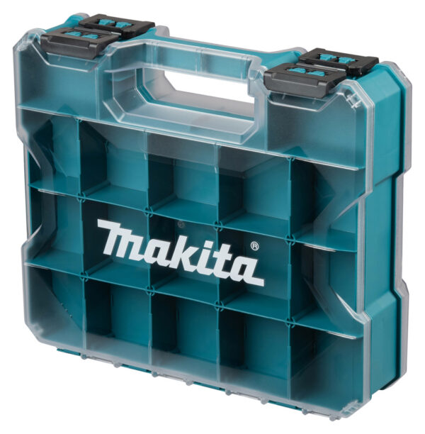 Kahepoolne plastist tarvikute kohver, 24 eemaldatava vaheseinaga – Makita