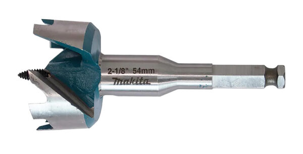 Isepuuriv puidupuur 2 lõikeservaga, 54 mm, 7/16” HEX varrega – Makita