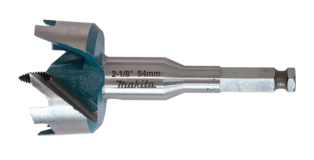 Isepuuriv puidupuur 2 lõikeservaga, 54 mm, 7/16” HEX varrega – Makita