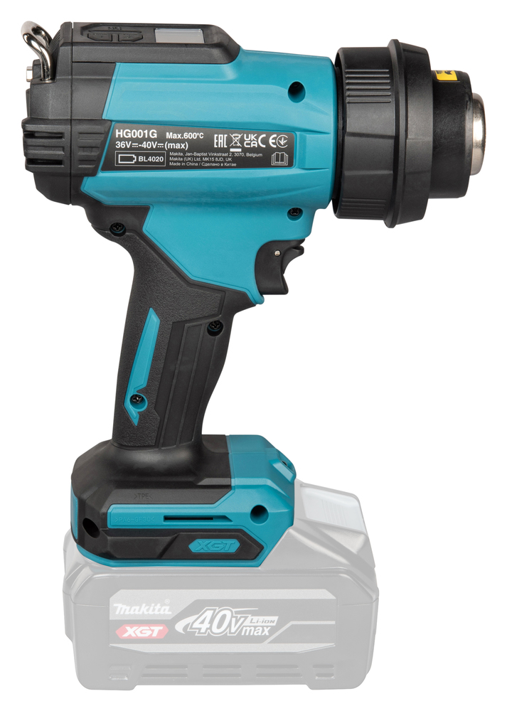 Aku kuumaõhupuhur XGT 40V, Reguleeritav temperatuur - 600C°, 120-200 l/min, MAKPACK, Ilma akude ja laadijata! – Makita