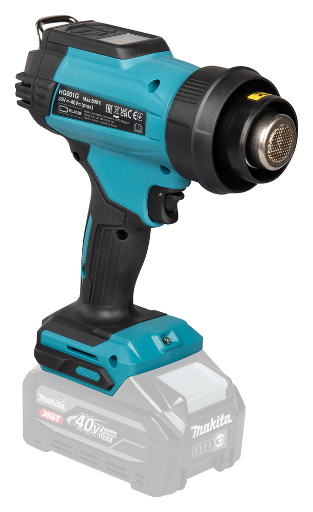 Aku kuumaõhupuhur XGT 40V, Reguleeritav temperatuur - 600C°, 120-200 l/min, MAKPACK, Ilma akude ja laadijata! – Makita
