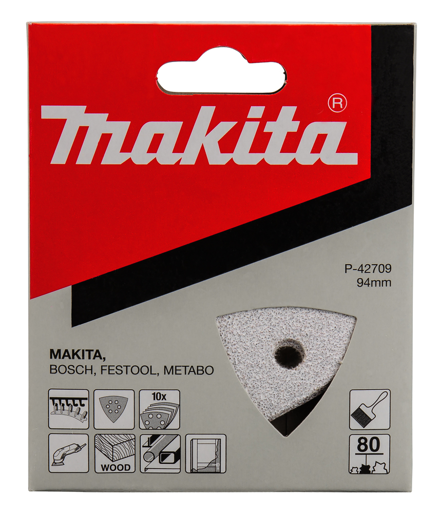 Kolmnurk lihvpaber K80 (10tk.) BO4565 takjaskinnitus – Makita