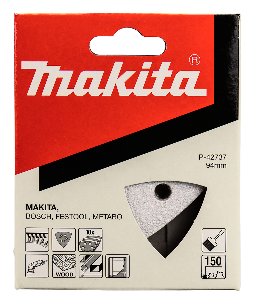 Kolmnurk lihvpaber K150 (10tk.) BO4565 takjaskinnitus – Makita