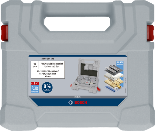 Augusaekomplekt PRO Multi Material, spindel Q-Lock, 15 tk Bosch Professional – Bosch Professional