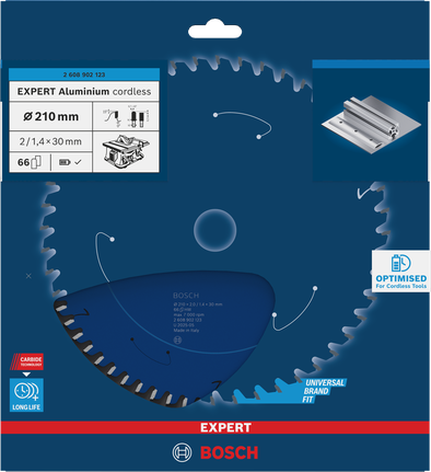Saeketas alumiiniumile Expert for Aluminium 210x30x2/1.4x66T Bosch Professional – Bosch Professional