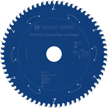Saeketas alumiiniumile Expert for Aluminium 210x30x2/1.4x66T Bosch Professional – Bosch Professional