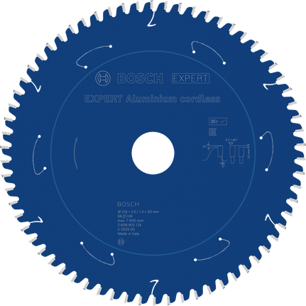 Saeketas alumiiniumile Expert for Aluminium 216x30x2/1.4x66T Bosch Professional – Bosch Professional