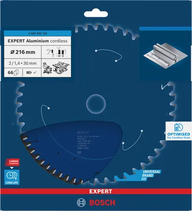 Saeketas alumiiniumile Expert for Aluminium 216x30x2/1.4x66T Bosch Professional – Bosch Professional