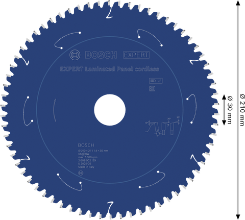 Saeketas laminaatplaadile Expert for Laminated Panel 210x30x2.1/1.4x66T Bosch Professional – Bosch Professional