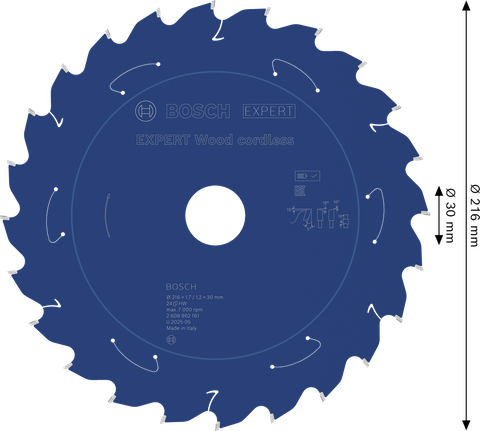 Saeketas puidule Expert for Wood 216x30x1.7/1.2x24T Bosch Professional – Bosch Professional