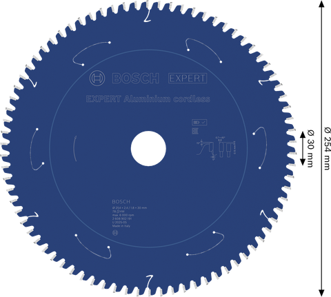 Saeketas alumiiniumile Expert for Aluminium 254x30x2.4/1.8x78T Bosch Professional – Bosch Professional