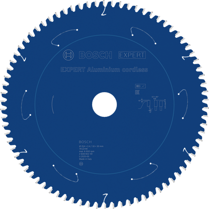 Saeketas alumiiniumile Expert for Aluminium 254x30x2.4/1.8x78T Bosch Professional – Bosch Professional