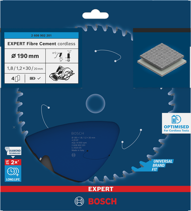 Expert Fiber cement 190x30x1.8/1.2x4T Bosch Professional – Bosch Professional