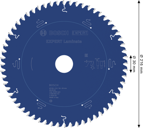 Ketassae ketas 216 x 30 x 2,5 mm, 60 Bosch Professional – Bosch Professional