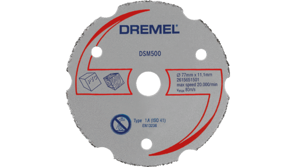 Karbiidist lõikeketas Dremel DSM20 DSM500, mitmeotstarbeline – Dremel