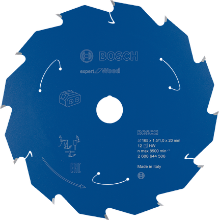 Ketassae ketas puidule akusaagidele Expert for Wood 165x1,5/1x20 T12 Bosch Professional – Bosch Professional