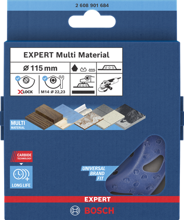 Bosch EXPERT Multi Material karbiidist lihvpea jäme, lame, X-LOCK, 115 mm, 22,23 mm – Bosch EXPERT