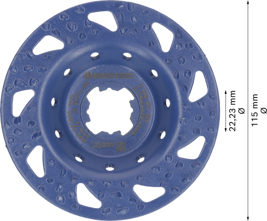 Bosch EXPERT Multi Material karbiidist lihvpea jäme, lame, X-LOCK, 115 mm, 22,23 mm – Bosch EXPERT
