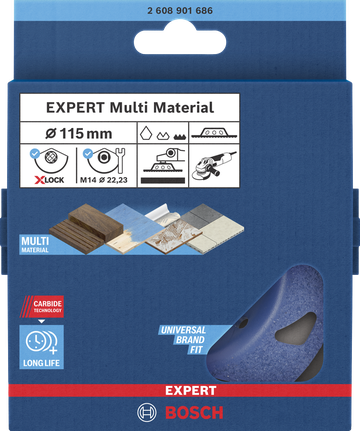Bosch EXPERT Multi Material karbiidist lihvpea peen, lame, X-LOCK, 115 mm, 22,23 mm – Bosch EXPERT