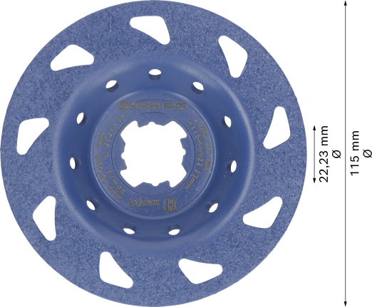 Bosch EXPERT Multi Material karbiidist lihvpea peen, lame, X-LOCK, 115 mm, 22,23 mm – Bosch EXPERT
