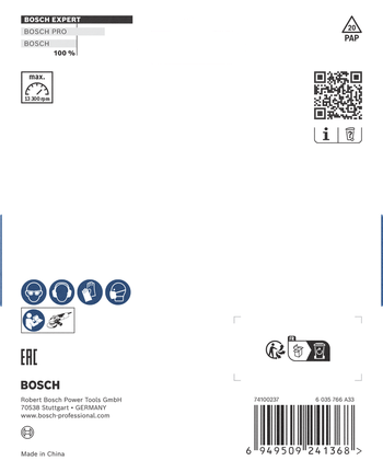 Bosch EXPERT Multi Material karbiidist lihvpea peen, lame, X-LOCK, 115 mm, 22,23 mm – Bosch EXPERT
