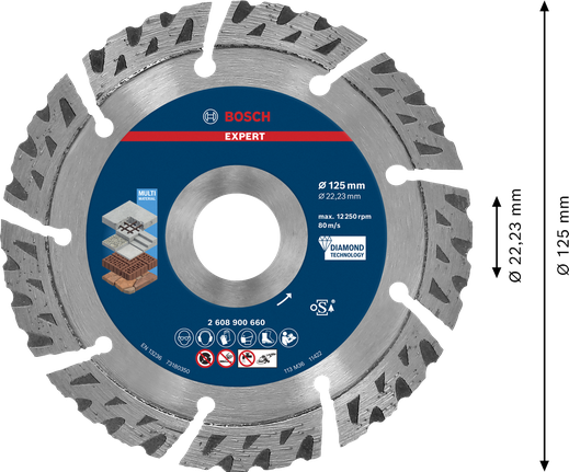 Bosch EXPERT Multi Material teemantlõikeketas, 125 x 22,23 x 2,2 x 12 mm – Bosch EXPERT