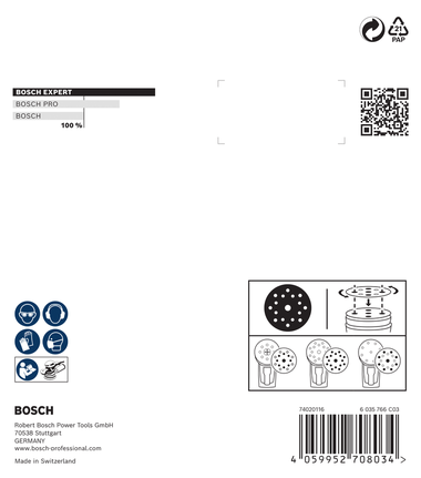 Bosch EXPERT O780 Foil lihvketas, 125 mm, G320, läbimõõt 125 mm, karedus 320 – Bosch EXPERT