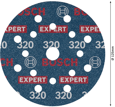 Bosch EXPERT O780 Foil lihvketas, 125 mm, G320, läbimõõt 125 mm, karedus 320 – Bosch EXPERT