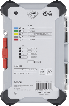 Extra Hard kruviotsak ja metallist HSS puuride komplekt, 35 tk Bosch Professional – Bosch Professional