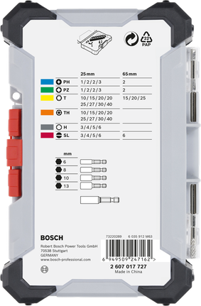 Extra Hard kruviotsakute komplekt, 43 tk Bosch Professional – Bosch Professional
