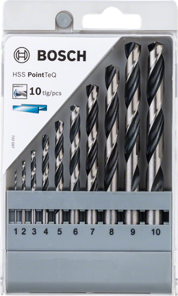 HSS keerdpuur PointTeQ 10-osaline komplekt, 1–10 mm Bosch Professional – Bosch Professional