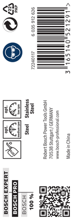 Keerdpuur PRO Stainless Steel HSS-Co, 8 × 75 × 117 mm, 5 tk Bosch Professional – Bosch Professional