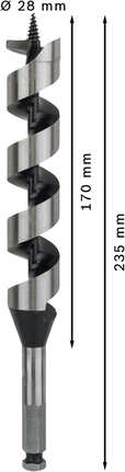 Keerdpuur PRO Wood, 28 × 170 × 235 mm Bosch Professional – Bosch Professional