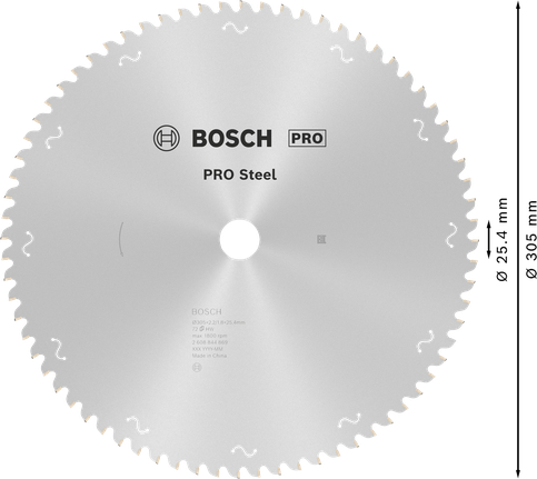 Ketassae tera PRO Steel Corded, 305 × 2,2 × 25,4 mm, T72 Bosch Professional – Bosch Professional