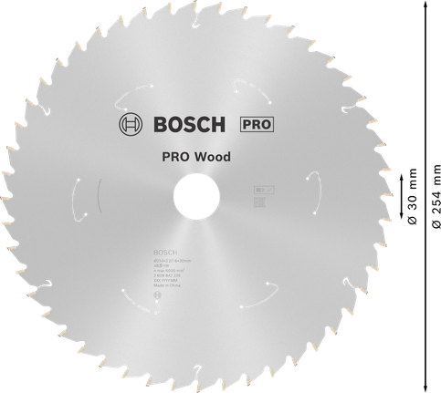 Ketassae tera PRO Wood cordless, 254 × 2,2 × 30 mm, T48 Bosch Professional – Bosch Professional
