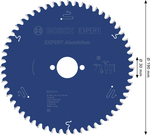 Ketassaetera EXPERT Aluminium, 190 × 2,6/1,6 × 30 mm, T56 Bosch EXPERT – Bosch EXPERT