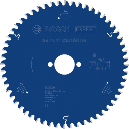 Ketassaetera EXPERT Aluminium, 190 × 2,6/1,6 × 30 mm, T56 Bosch EXPERT – Bosch EXPERT