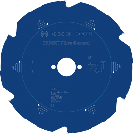 Ketassaetera EXPERT Fibre Cement, 216 × 2,2/1,6 × 30 mm, T6 Bosch EXPERT – Bosch EXPERT