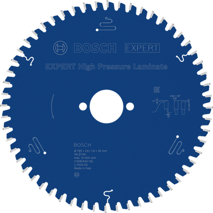 Ketassaetera EXPERT High Pressure Laminate, 190 × 2,6/1,6 × 30 mm, T56 Bosch EXPERT – Bosch EXPERT